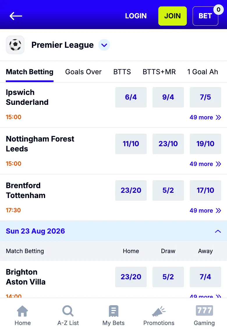 More BoyleSports Premier League Odds
