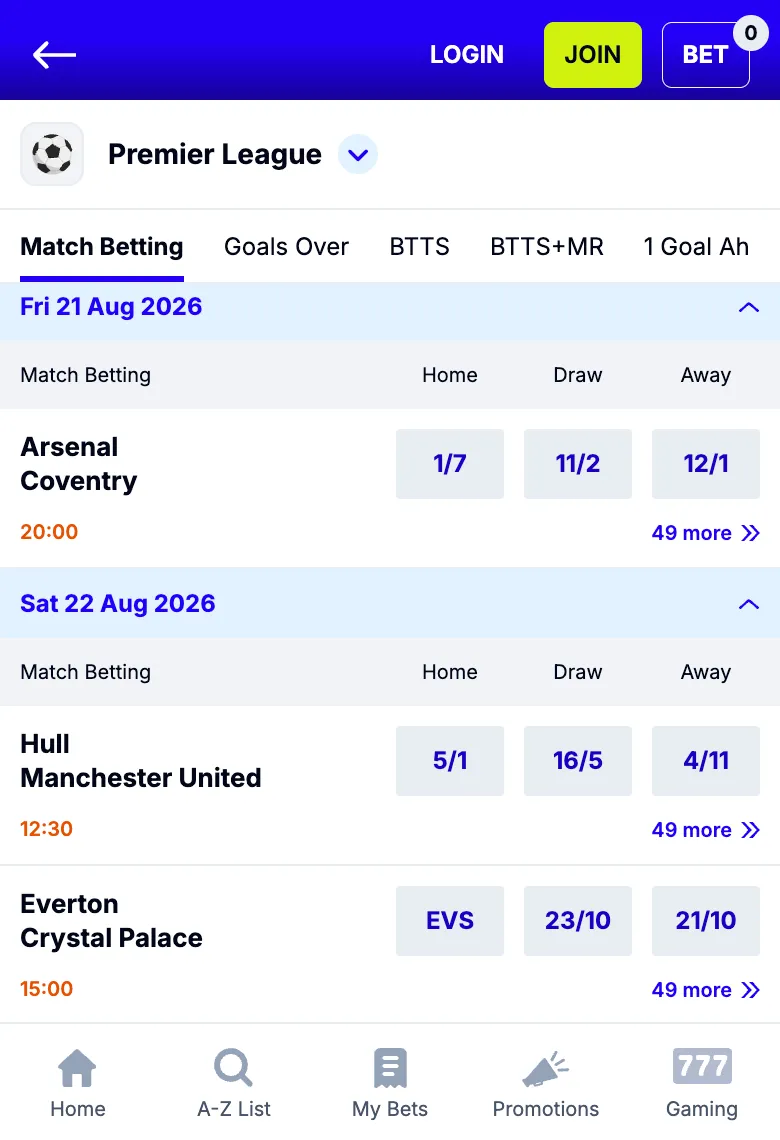 BoyleSports Premier League Odds
